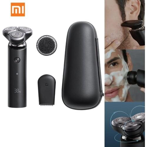 XIAOMI MIJIA Electric Shaver S500C Trimmer For Men Dry Wet Shaving Washable Portable Beard Trimmer Face Cleansing 3 In 1 Shaving