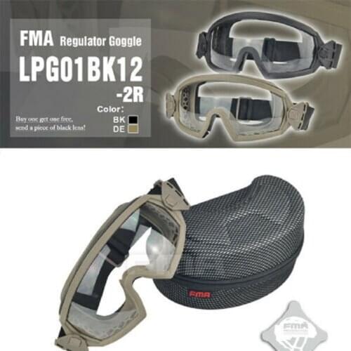 FMA Tactical LPG01BK12-2R Regulator Goggle Black/Desert TB970