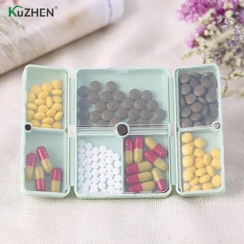 1PC 7 Days Weekly Pill Box Foldable Travel Medicine Holder Pill Box Tablet Storage Case Container Dispenser Organizer