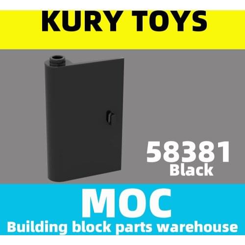 Kury Toys DIY MOC For 58381 100pcs Building block parts For Door 1 x 3 x 4 Left - Open Between Top and Bottom Hinge