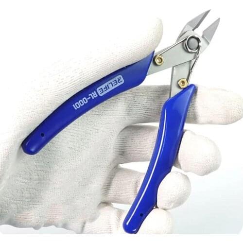 5" Precision Diagonal Pliers Cutting Pliers for Wire Cable Cutter High Hardness HDR 56-58 Electronic Repair Hand Tools