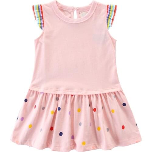 Summer Sleeveless Girls Dresses Cotton Baby clothing Dress for 2-8T Children Princess 100% cotton new kids girls dresses