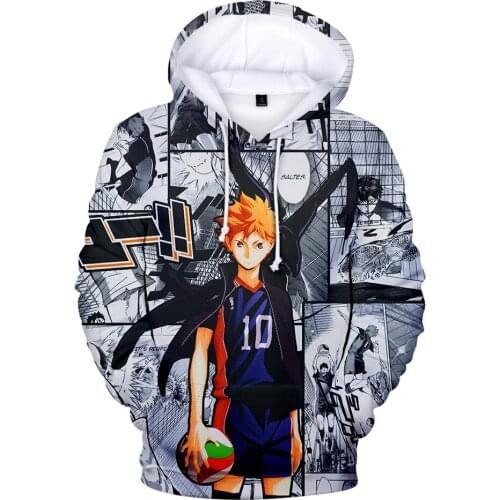 Boys and Girls Hooded 3D Comic Haikyuu!! Hoodies Sweatshirts Men Women Streetwear Popular Autumn Hip Hop Pullovers Casual Tops