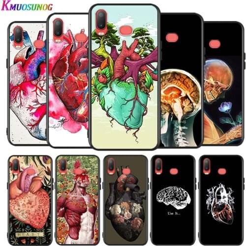 Medical Human Organs Brain For Samsung Galaxy A9 A8 Star A750 A7 A6 A5 A3 Plus 2018 2017 2016 Bright Black Phone Case