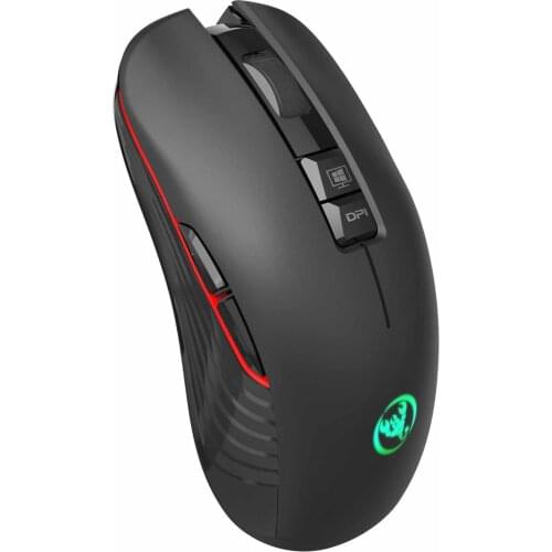 Yoteen 2.4GHz Wireless Mouse Built in Battery 3600 DPI 7 Color LED Ergonomics Gaming Mouse with Type-C Adapter