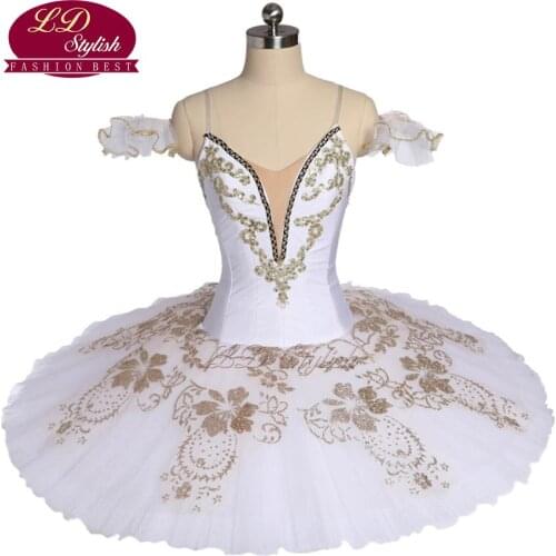 New Arrival White Professional Ballet Tutu Costumes The Swan Lake Performance Ballet Apperal Women Stage Wear Girls Ballet Skirt