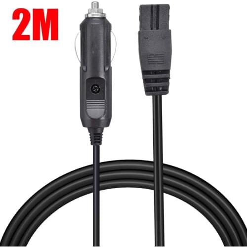 New Arrival DC 12V 2 Pin Mini Fridge Connection Cable Plug Black Car Cooler Box Conductive Cables Adapters Accessories 2M