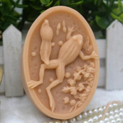 New Product!!1pcs Frog(zx319) Food Grade Silicone Handmade Soap Mold Crafts DIY Mould