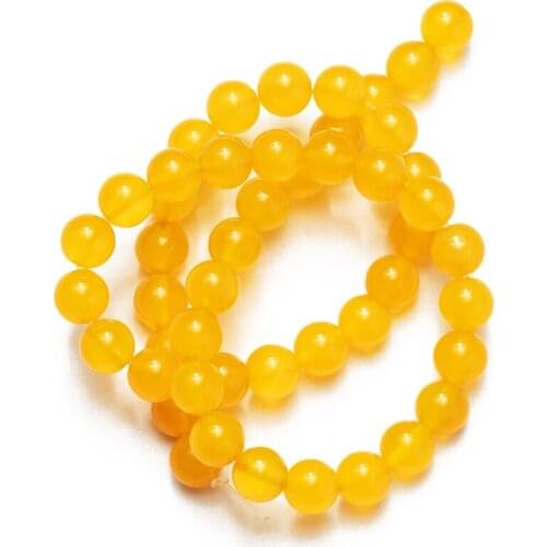 Wholesale Natural Stone Yellow Agates Beads 4 6 8 10 12mm Loose Beads for Jewelry Making DIY Bracelet Necklaces Earrings