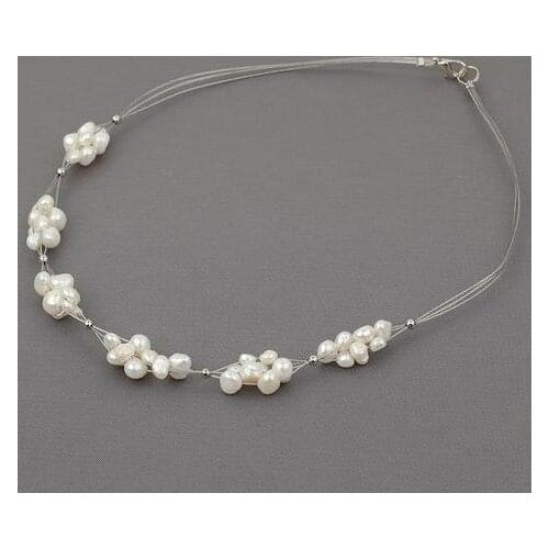 Charming Freshwater Pearl Choker Necklace,Beadwork Fashion Ladys Bridal Necklace,Baroque Pearl Necklace,Handmade