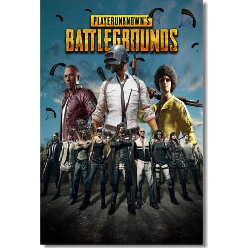 Custom Canvas Wall Decals Battlegrounds Poster Player Unknowns Battlegrounds Wall Stickers Mural PUBG Game Wallpaper #0194
