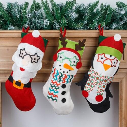 Christmas Stocking Surprise Gift Candy Bag Surprise Gift Hanging Pedant Socks Christmas Decorations Festival Supplies 2021 New