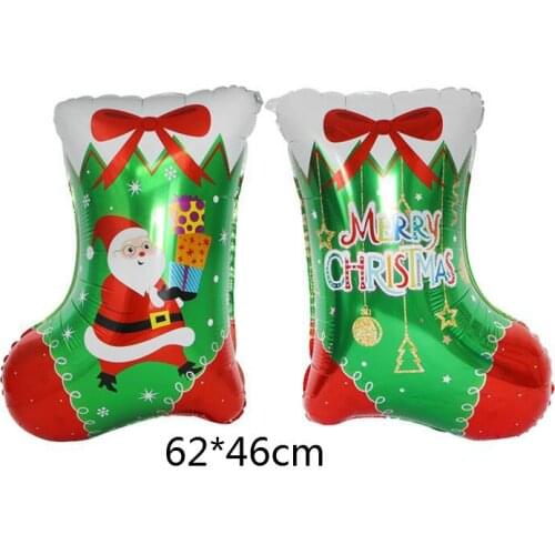 Christmas Stockings Shaped Balloons Party Decorative Aluminum Foil Balloons Anniversary Xmas Party Supplies Decor