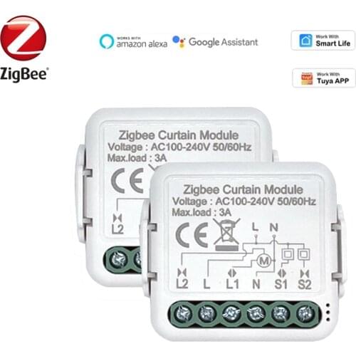 Tuya Zigbee Curtain Roller Blinds DIY Curtain Switch Module Wireless Switch Smart Life APP Control Works With Alexa Google Home