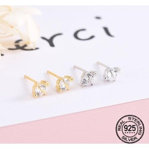 S925 Silver Diamond-studded Zircon Stud Earrings For Women Star Universe Korean Fashion New Trendy Hypoallergenic Lady Jewelry