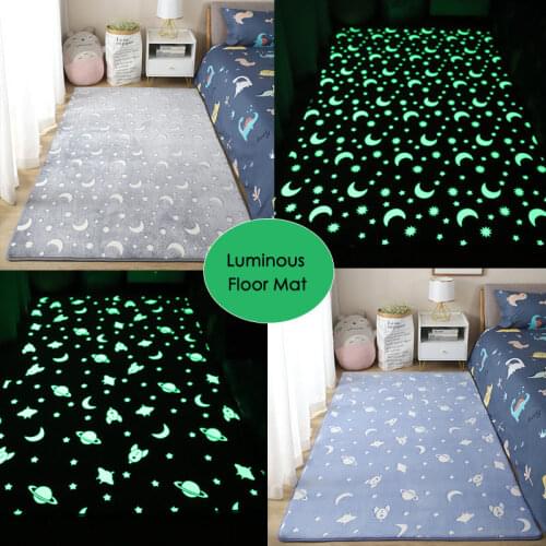Luminous Plush Floor Mat Thick Carpet for Living Room Rug Children Bed Room Fluffy Floor Carpets Bedside Home Decor Rugs Mats