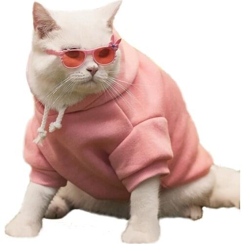 Pet Sweater Polyester Hedging Casual Fashion Trend Style Hood Elastic Band Design Available In Multiple Colors Comfortable Fit
