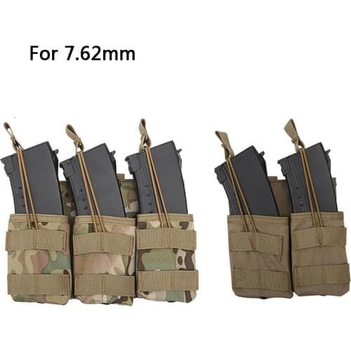 Tactical Molle Double/Triple 7.62mm Magazine Pouch AK47 74 Series Nylon Rifle Gun Mag Bag Airsoft Vest Pouch Hunting Accessories