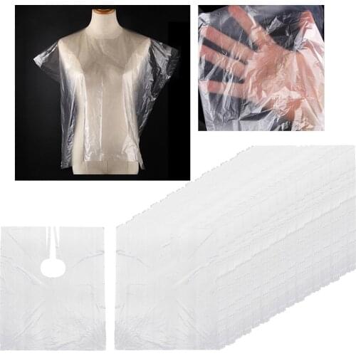 200pcs Disposable Hair Cutting Cape Salon Gown Barber Shop Capes Apron Gowns