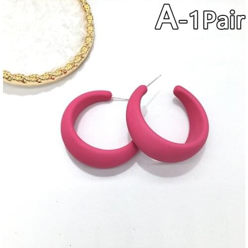 2021 Candy Ring Color Earrings C-shaped Womens Gummy Macaroni Girls Ear Pendant Pin Fashion Jewelry Birthday Gift Earrings