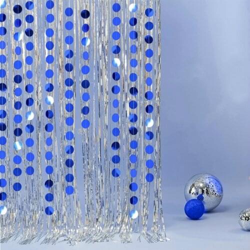 4M Moon Star Round Paper Garland Gender Reveal Baby Shower Decorations Boy Girls Birthday Party Decorations for Kids Party Decor