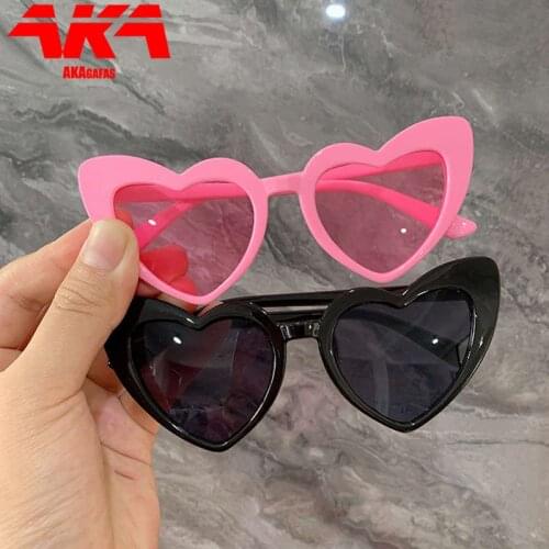 AKAgafas New Fashion Sunglasses Children 2021 Vintage Boy/Girl Sunglasses Heart Plastic Glasses For Child Classic Gafas De Sol