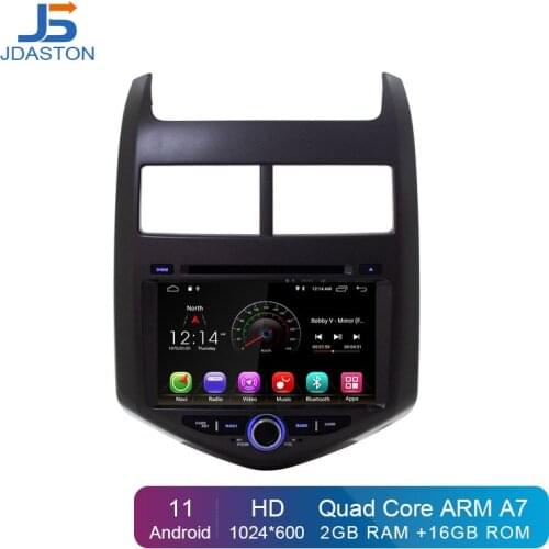 JDASTON Android 10 Car DVD Player For Chevrolet Aveo/Sonic 2011 2012 2013 2 Din Car Radio GPS Navigation Multimedia Stereo WIFI