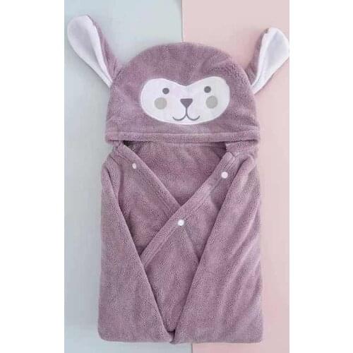 Baby Bath Towel Lovely Baby Girls Cartoon Hooded Bathrobe Child Toddler Bathing Towel Robe Cute Winter Baby Clothing Sleepwear