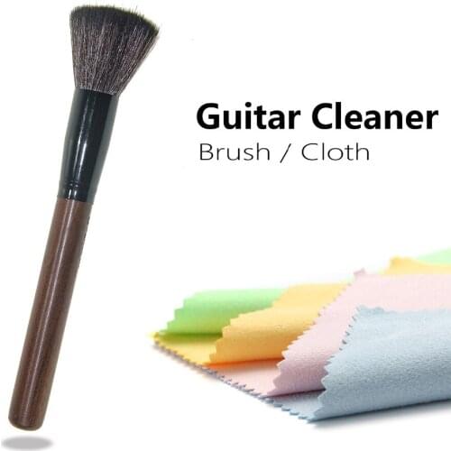Baroque Guitar Cleaner Ukulele Bass Violin Banjo Fretboard Dust Cleaning Brush Cloth Set Kit