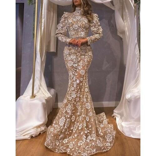 BAZIIINGAAA Luxury Woman Cocktail Dress Beaded Sequins Long Elegant Night Cocktail Party Formal Dresses for Wedding Plus Size