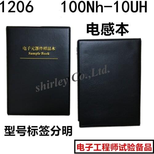 Free shipping 22values x25pcs=550pcs Sample Book 1206 100NH~10UH SMD Multilayer Inductor Laminated inductance