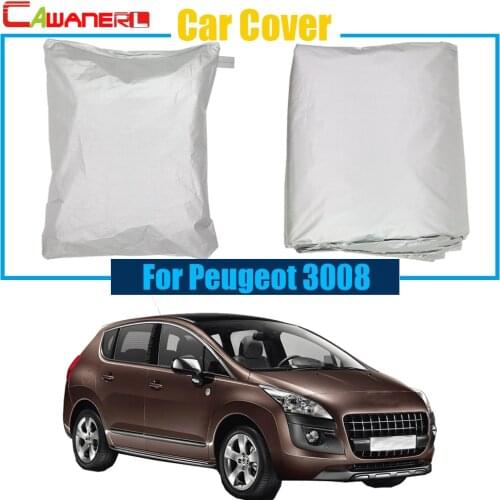 Cawanerl Full Car Anti UV Snow Rain Sun Shield Resistant Car Cover Dustproof For Peugeot 3008
