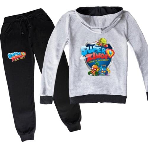 2021 Super zings Anime Childrens Clothing Girls Coat Kids Fashion Hoodies 2021 Christmas Cardigan Boys Hooded Sweatshirts