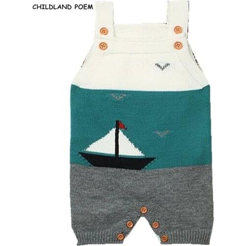 Baby Knitted Clothes Newborn Infant Baby Boys Romper Sleeveless Toddler Boys Girls One Piece Jumpsuits Outfits Kids Overalls