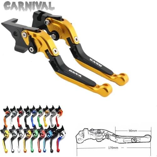 For SUZUKI GSXR GSX-R, 600, 750, 1000, K1, K2, K3, K4, K5, K6, K7, K8, K9 Motorcycle Adjustable Folding Brake Clutch Levers