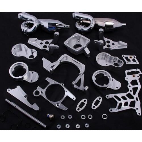 Twin-Cylinder Engine Exhaust sets fit HPI BAJA 5B King Motor truck Free shipping 85221