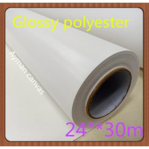 24"*30m Inkjet Glossy Canvas Polyester Material 260gsm