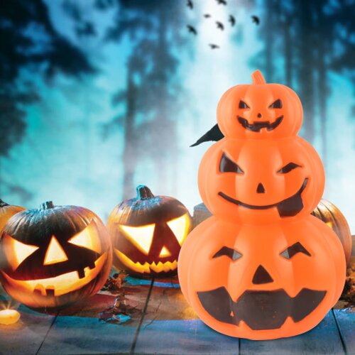 Halloween LED Light Pumpkin Shape Spooky Lamp Multifunctional Holiday Outdoor Home Party Living Room Bar Bedroom Decoration