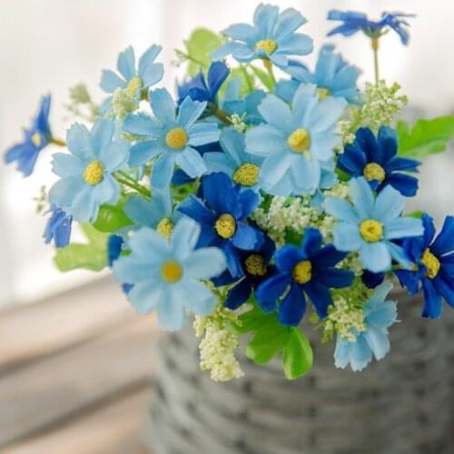 28 Small Daisy Simulation Flower Artificial Flowers Jump Orchid Chrysanthemum Decoration Home Room Table Christmas Wedding Decor