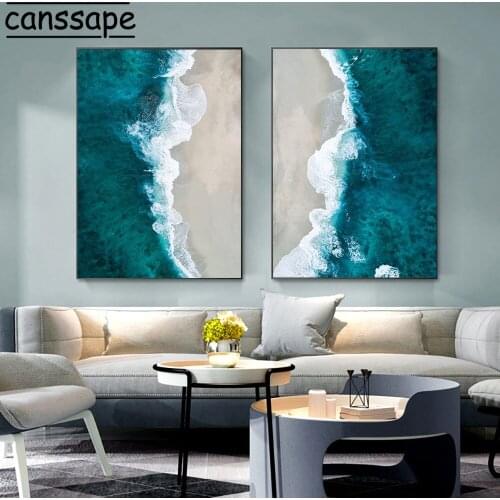 Sea Wall Painting Ocean Art Print Nordic Poster Beach Canvas Picture Landscape Wall Art Prints Modern Living Room Decoration