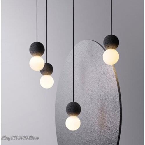 Nordic LED Glass Ball Pendant Lights Modern Dining Room Bedroom kitchen hanging lamps Indoor Home Decor Cafe Lighting Luminaire