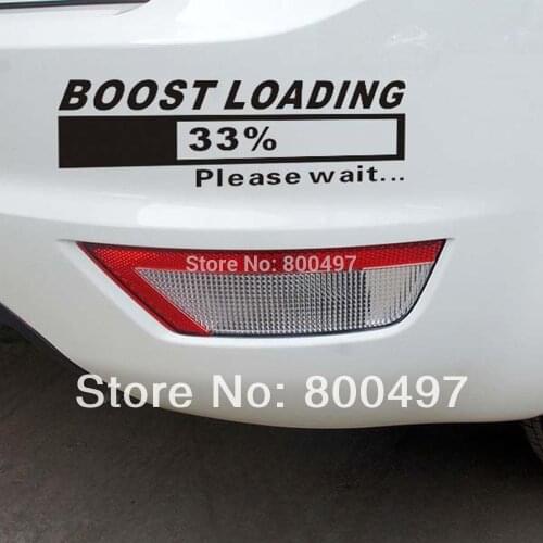 New Style Car Styling Creative Funny Turbo Charger Boost Loading Please Wait Decorative Window Trunk Car Body Vinyl Decal