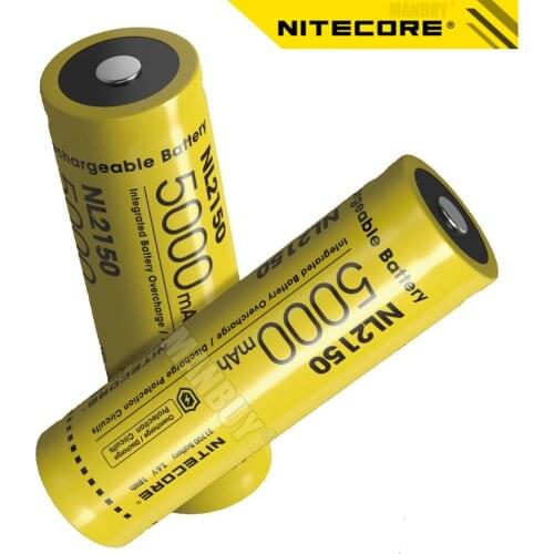 Wholesale Nitecore Original NL2150 21700 5000mAh 3.6V 18Wh Protected Li-ion ButtonTop Rechargeable Battery 1 Piece Free Shipping