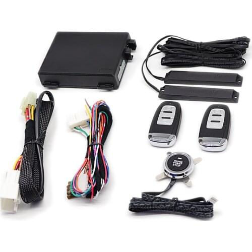 Remote Control Engine Start Keyless Entry System One Button Push Start Car Alarm Automation Central Locking PKE Smart Key Unit
