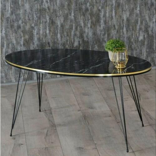 Modern Center Table Nordic Gold Metal Wire Foot Also Mounted Medium Coffee Table Tea Service Desk Ellipse Living Room Table