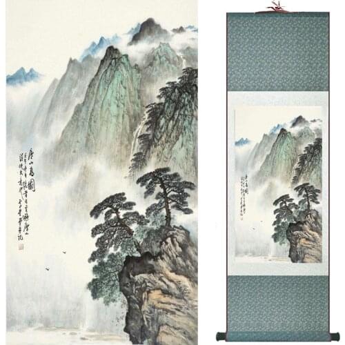 Old fashion painting landscape art painting Chinese traditional art painting China ink painting20190813039