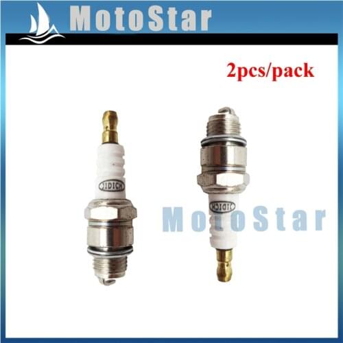 2pcs BM6A Ignition Spark Plug For Chainsaw Brush Cutter Hedge Trimmer 33cc 47cc 49cc Minimoto Scooter ATV Dirt Pocket Bike Go Ka
