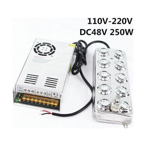 110V-220V 10 Head Ultrasonic Mist Maker Fogger Humidifier Greenhouse Aeromist Hydroponics with Transformer