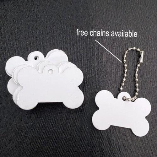 In Stocks Manufactory Wholesale Blank Dog Bone Cat Id Name Collar Tag Plates Hot Transefer 3D Sublimation Pets Tag Pendant