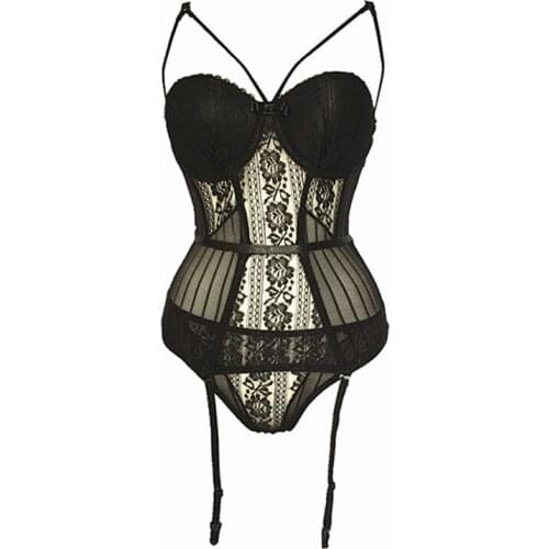 Ladies Erotic Lingerie Transparency Vest Sexy Lace Lingerie Bodysuit Lingerie Body Suit For Women